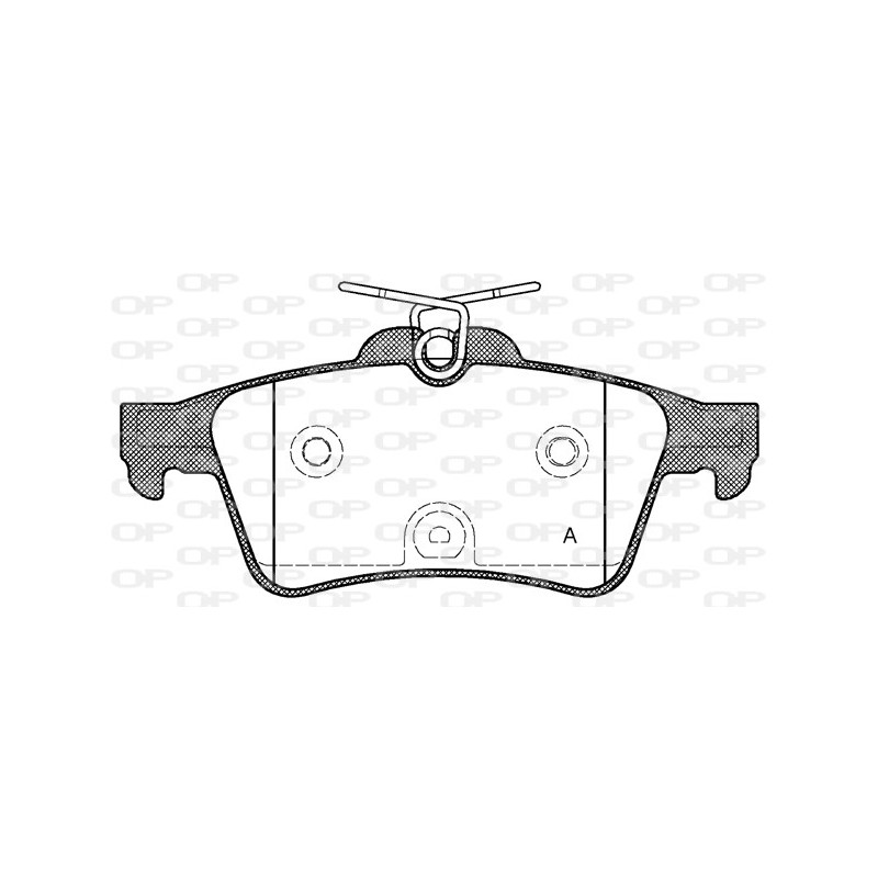 Jeu de quatre plaquettes de frein à disque OPEN PARTS