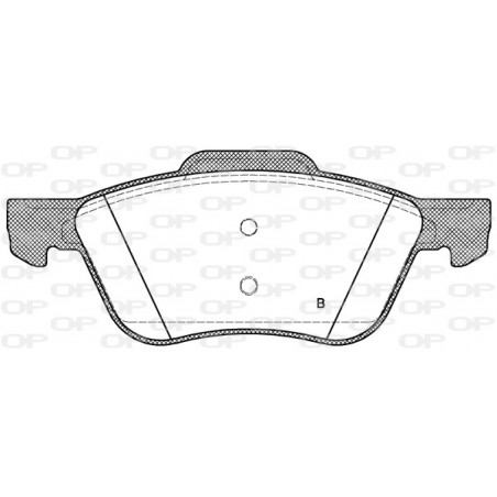 Jeu de quatre plaquettes de frein à disque OPEN PARTS