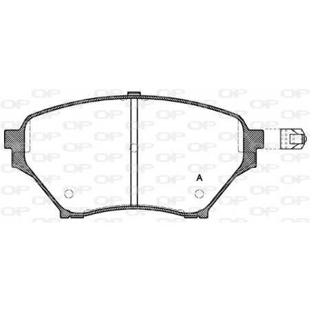 Jeu de quatre plaquettes de frein à disque OPEN PARTS