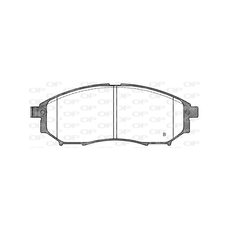 Jeu de quatre plaquettes de frein à disque OPEN PARTS