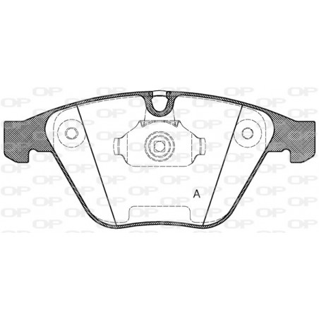 Jeu de quatre plaquettes de frein à disque OPEN PARTS