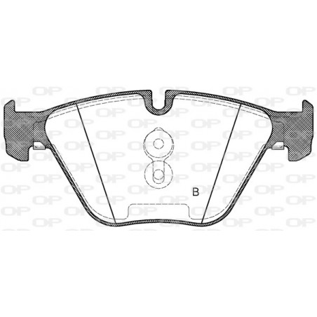 Jeu de quatre plaquettes de frein à disque OPEN PARTS