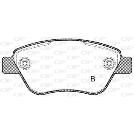 Jeu de quatre plaquettes de frein à disque OPEN PARTS