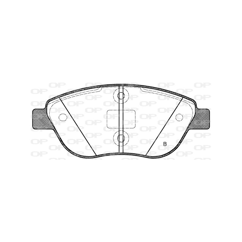 Jeu de quatre plaquettes de frein à disque OPEN PARTS