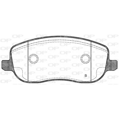 Jeu de quatre plaquettes de frein à disque OPEN PARTS