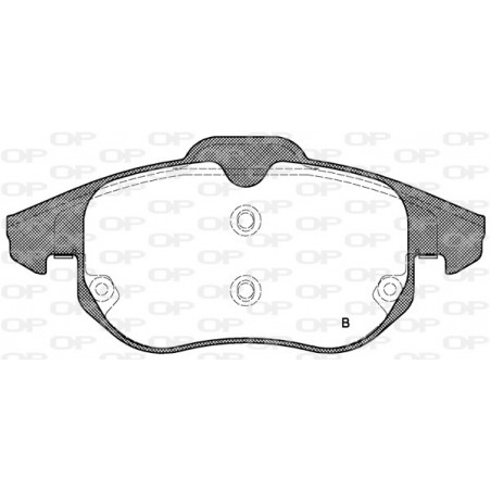 Jeu de quatre plaquettes de frein à disque OPEN PARTS
