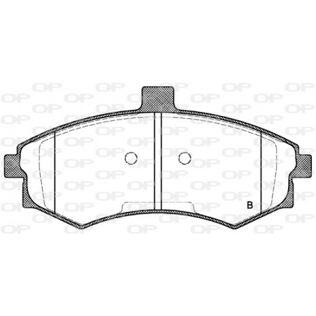 Jeu de quatre plaquettes de frein à disque OPEN PARTS