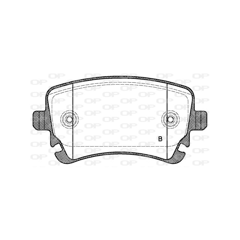 Jeu de quatre plaquettes de frein à disque OPEN PARTS