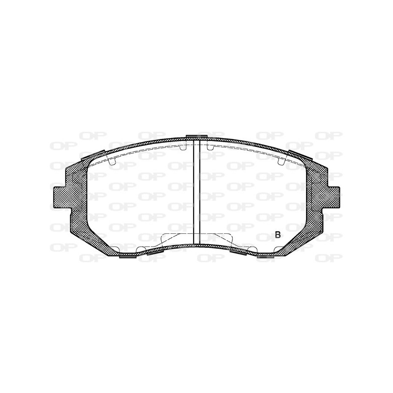 Jeu de quatre plaquettes de frein à disque OPEN PARTS