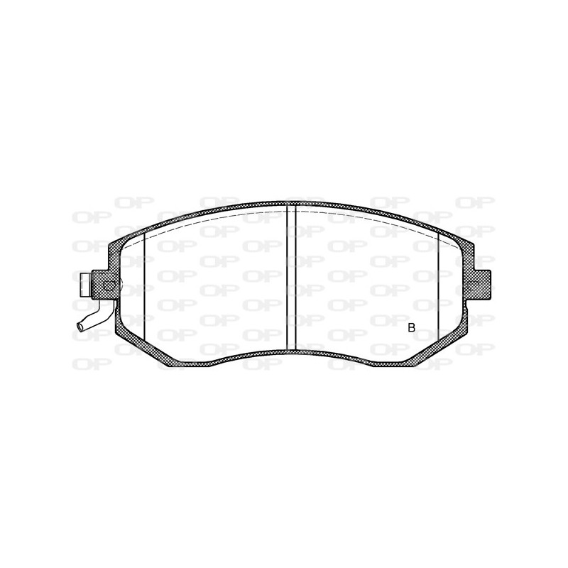 Jeu de quatre plaquettes de frein à disque OPEN PARTS