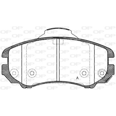 Jeu de quatre plaquettes de frein à disque OPEN PARTS