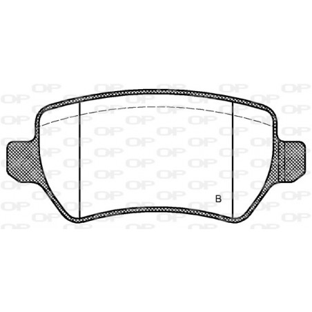 Jeu de quatre plaquettes de frein à disque OPEN PARTS