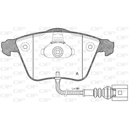 Jeu de quatre plaquettes de frein à disque OPEN PARTS