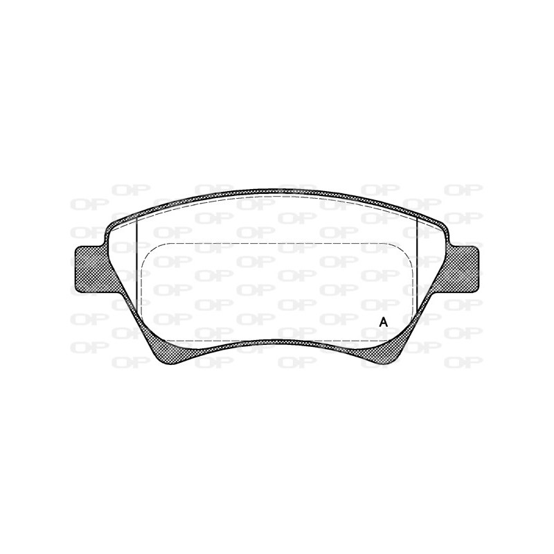 Jeu de quatre plaquettes de frein à disque OPEN PARTS