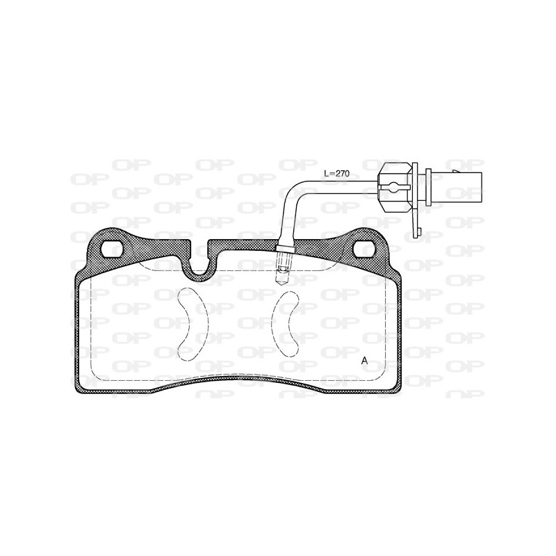 Jeu de quatre plaquettes de frein à disque OPEN PARTS