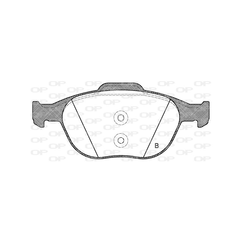 Jeu de quatre plaquettes de frein à disque OPEN PARTS