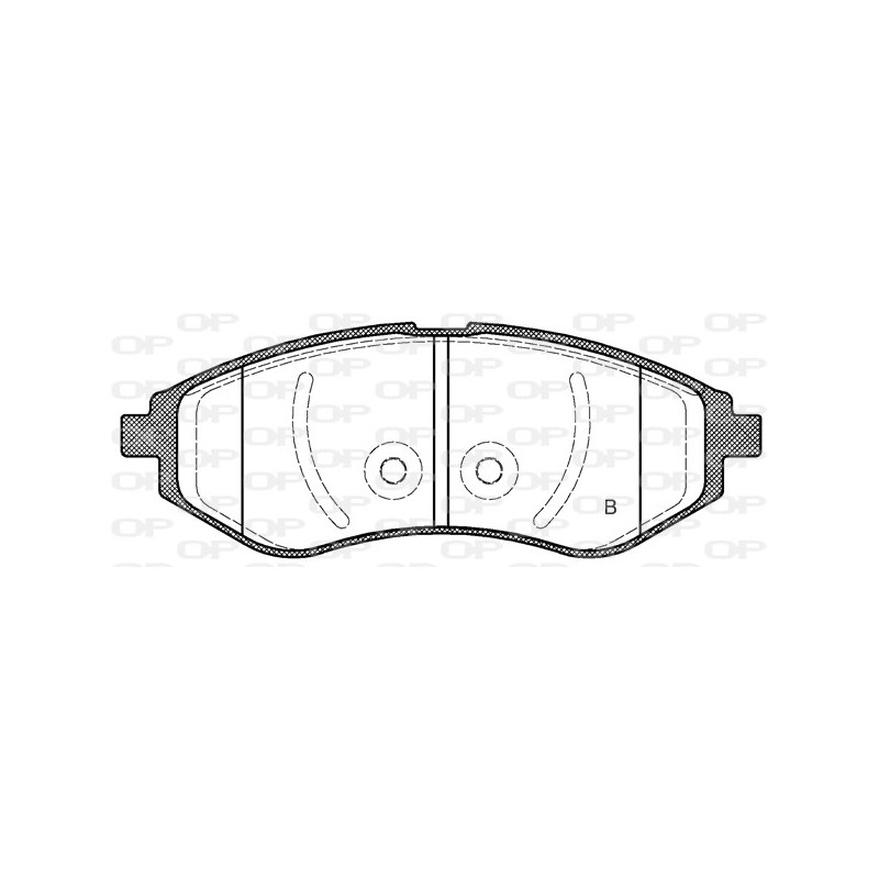 Jeu de quatre plaquettes de frein à disque OPEN PARTS
