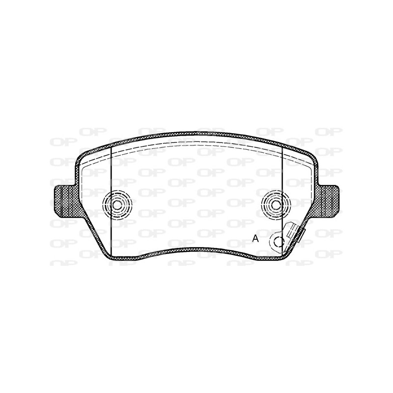 Jeu de quatre plaquettes de frein à disque OPEN PARTS