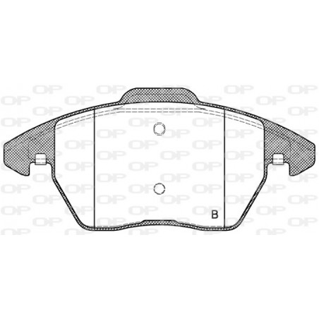 Jeu de quatre plaquettes de frein à disque OPEN PARTS