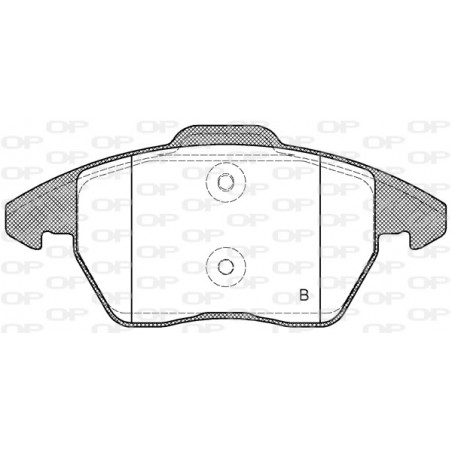 Jeu de quatre plaquettes de frein à disque OPEN PARTS