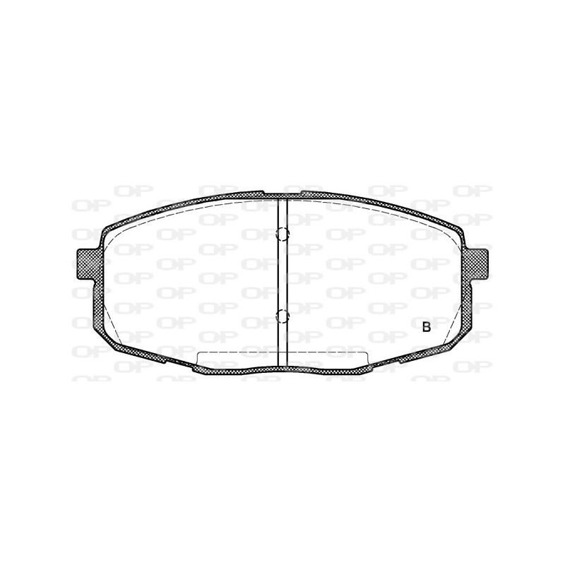 Jeu de quatre plaquettes de frein à disque OPEN PARTS