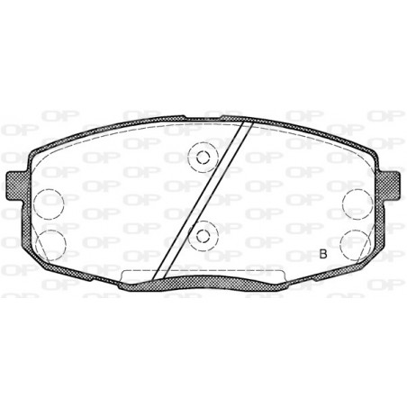 Jeu de quatre plaquettes de frein à disque OPEN PARTS
