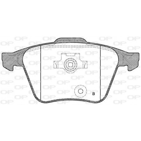 Jeu de quatre plaquettes de frein à disque OPEN PARTS