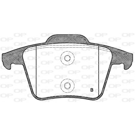 Jeu de quatre plaquettes de frein à disque OPEN PARTS