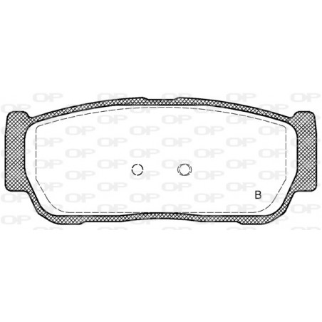 Jeu de quatre plaquettes de frein à disque OPEN PARTS