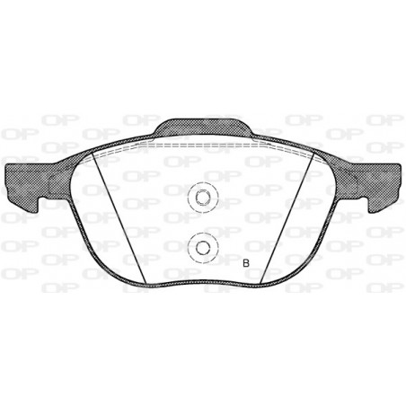 Jeu de quatre plaquettes de frein à disque OPEN PARTS