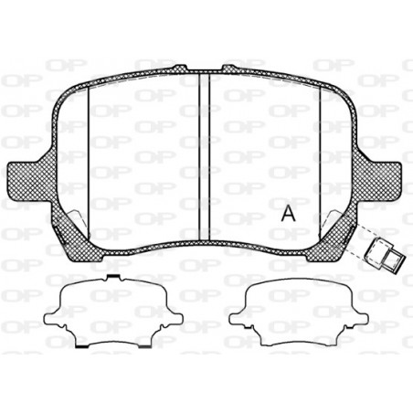 Jeu de quatre plaquettes de frein à disque OPEN PARTS