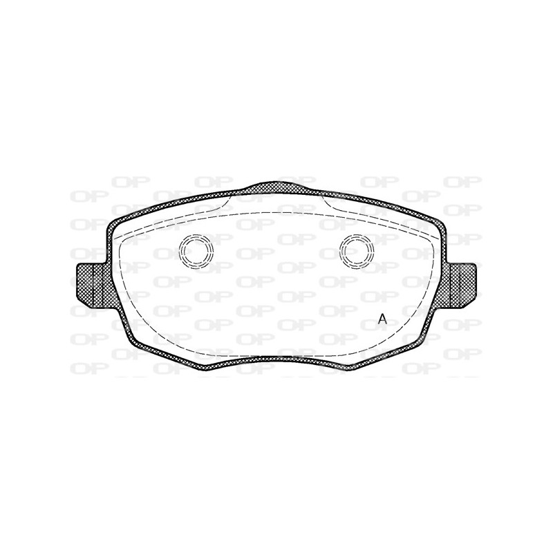 Jeu de quatre plaquettes de frein à disque OPEN PARTS
