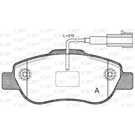 Jeu de quatre plaquettes de frein à disque OPEN PARTS