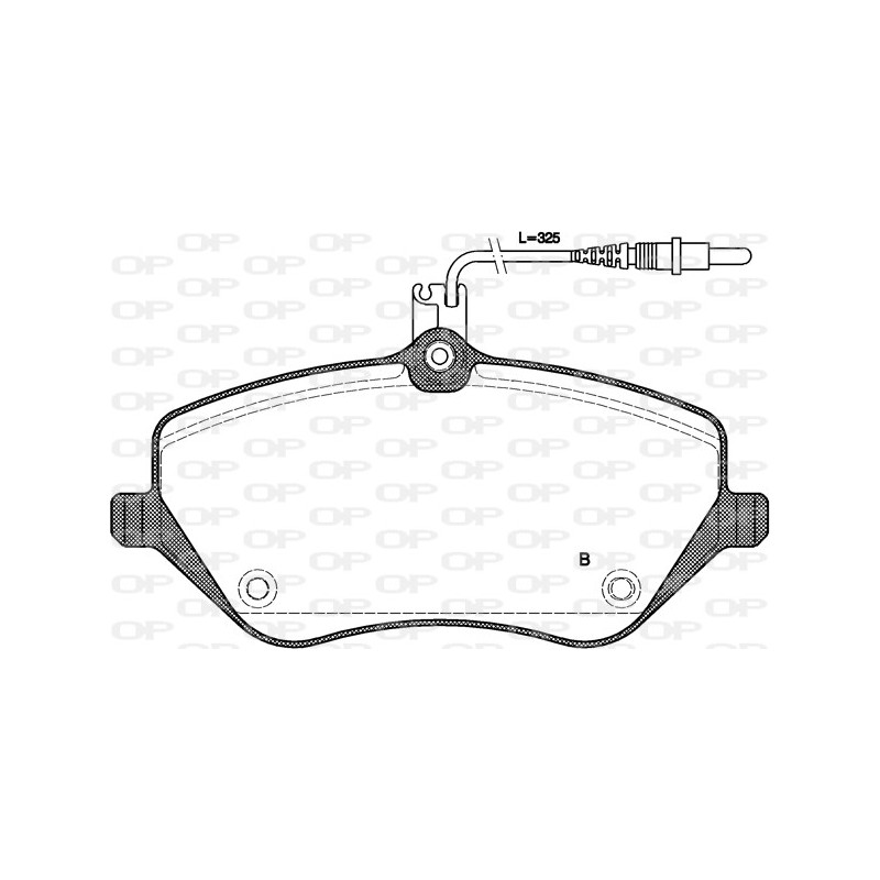 Jeu de quatre plaquettes de frein à disque OPEN PARTS