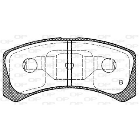 Jeu de quatre plaquettes de frein à disque OPEN PARTS