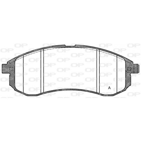 Jeu de quatre plaquettes de frein à disque OPEN PARTS