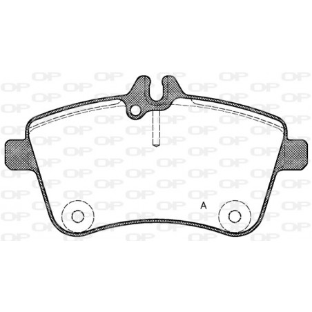 Jeu de quatre plaquettes de frein à disque OPEN PARTS