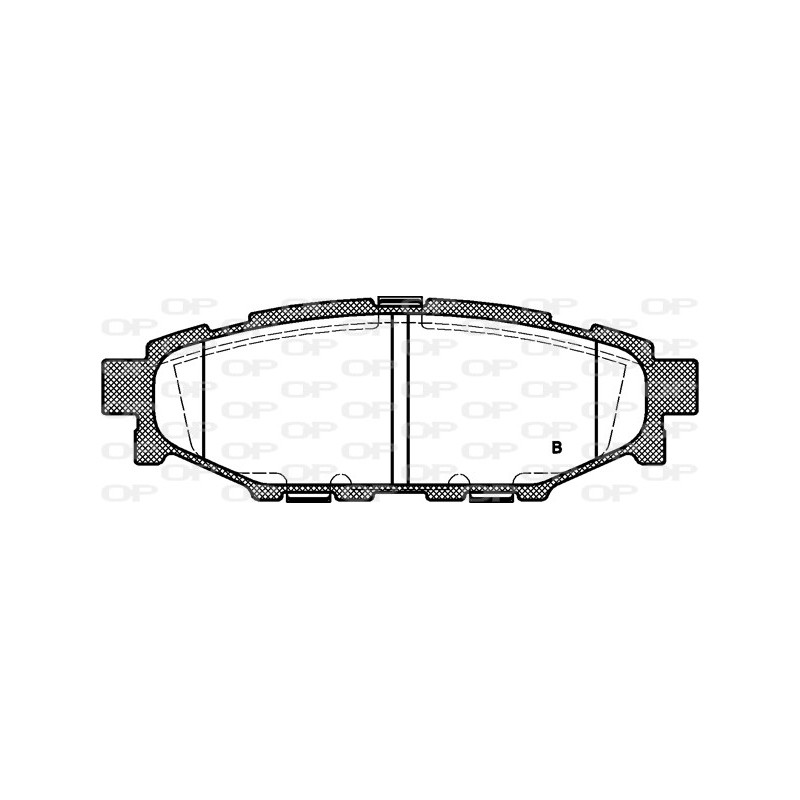 Jeu de quatre plaquettes de frein à disque OPEN PARTS