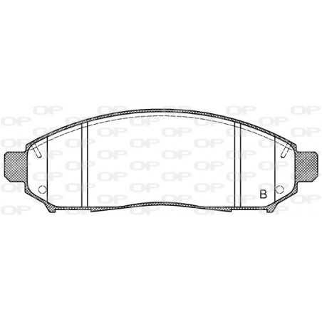 Jeu de quatre plaquettes de frein à disque OPEN PARTS