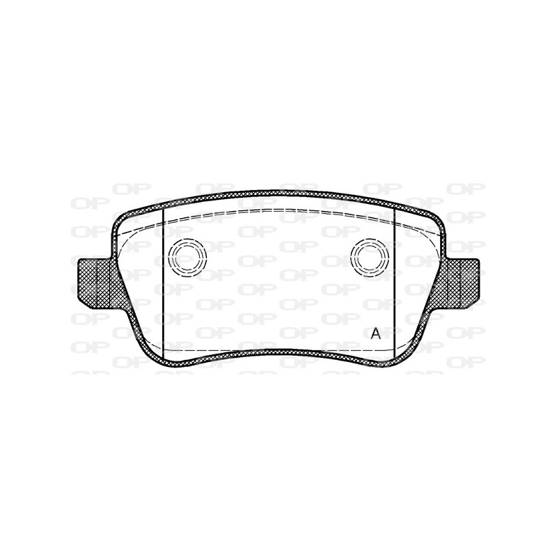 Jeu de quatre plaquettes de frein à disque OPEN PARTS