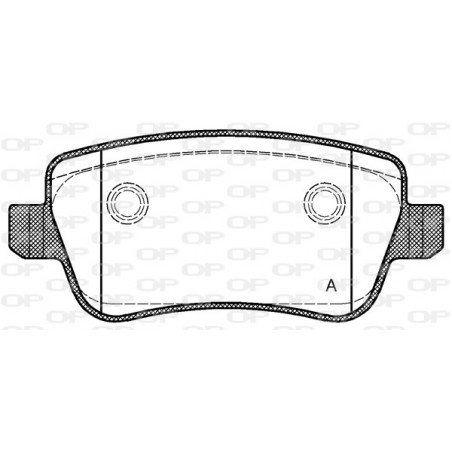 Jeu de quatre plaquettes de frein à disque OPEN PARTS