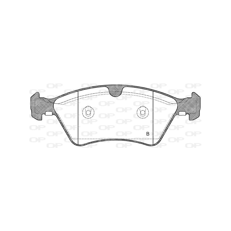 Jeu de quatre plaquettes de frein à disque OPEN PARTS