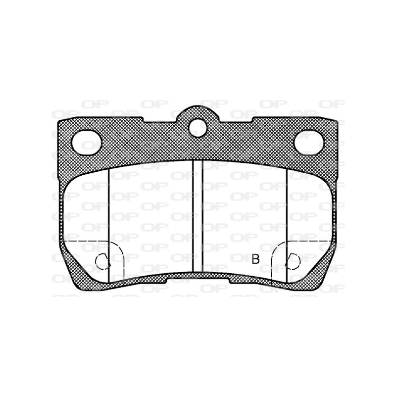 Jeu de quatre plaquettes de frein à disque OPEN PARTS
