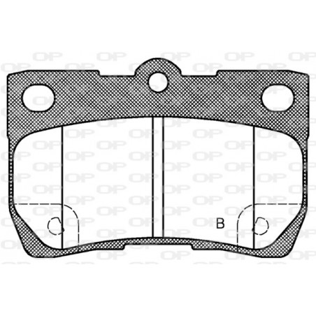 Jeu de quatre plaquettes de frein à disque OPEN PARTS