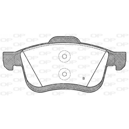 Jeu de quatre plaquettes de frein à disque OPEN PARTS