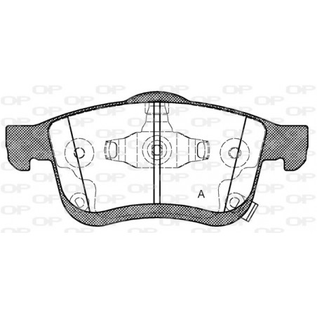 Jeu de quatre plaquettes de frein à disque OPEN PARTS
