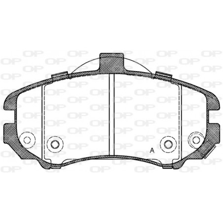Jeu de quatre plaquettes de frein à disque OPEN PARTS