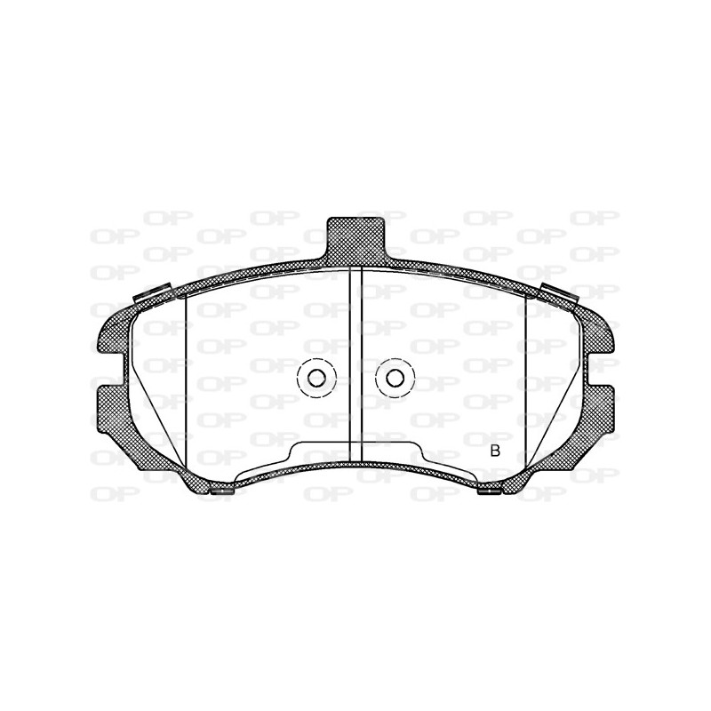 Jeu de quatre plaquettes de frein à disque OPEN PARTS