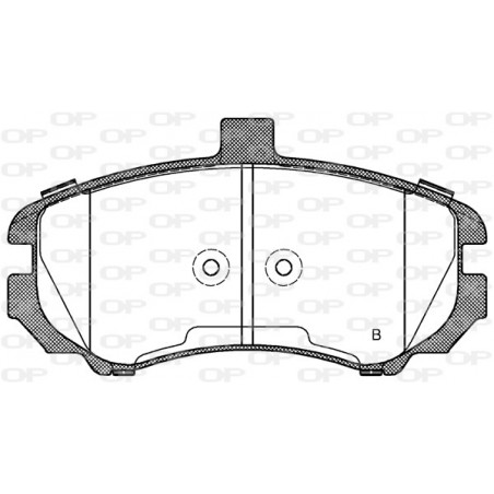 Jeu de quatre plaquettes de frein à disque OPEN PARTS