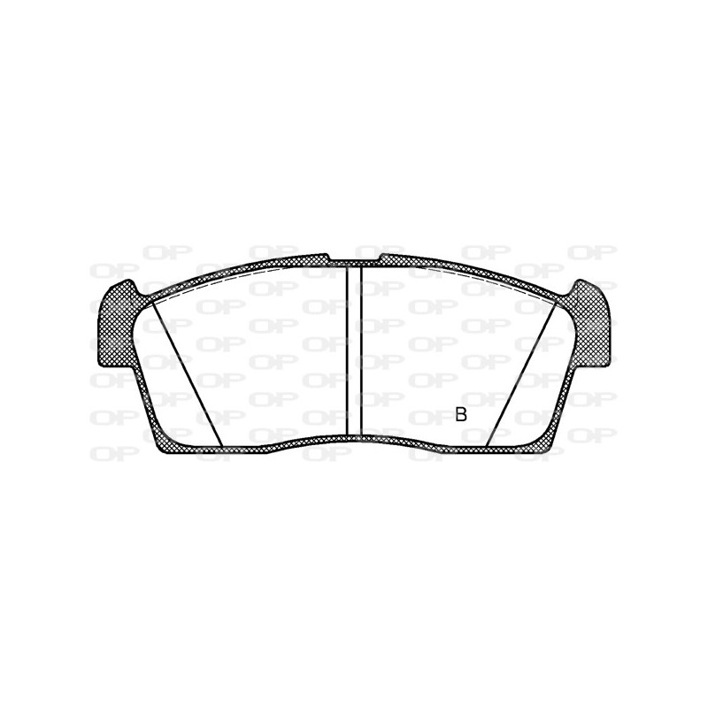 Jeu de quatre plaquettes de frein à disque OPEN PARTS